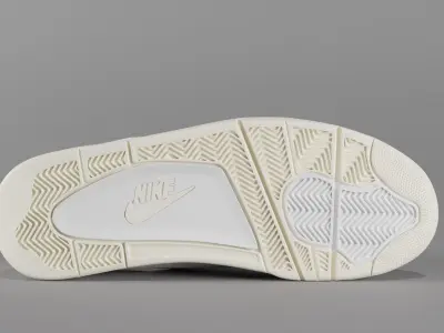 Jordan 4 Sail Shoe Low-poly 3D model