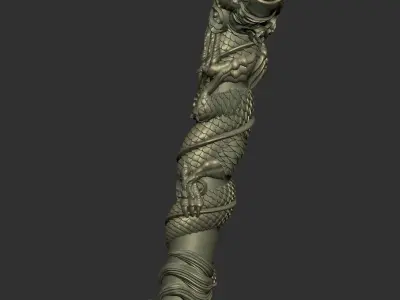 dragon pillar 3D print model