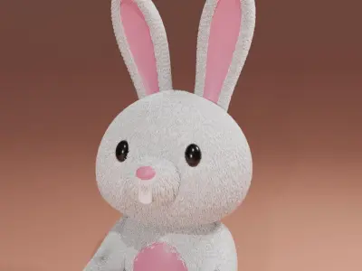 Plush Bunny For Render - Coelhinho de Pelucia 3D model