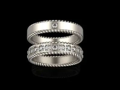 wedding ring model 340 3D print model