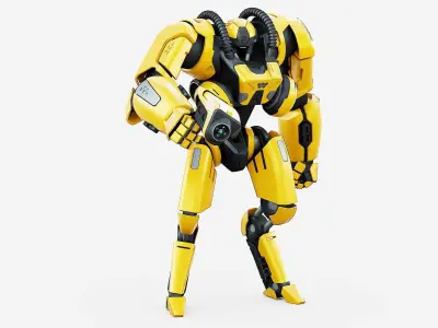 BATTLE DROID SYRIOS-F Rigged for Unreal Engine - Unity - MIXAMO 3D model