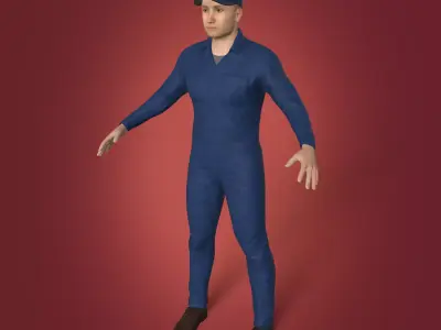 Mechanic - Construction Worker - Uniform Low-poly 3D model