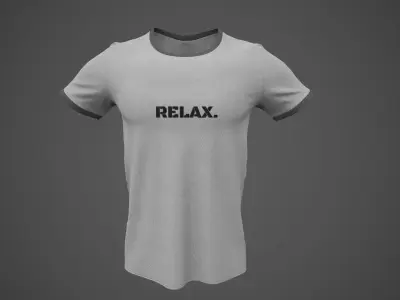 T-Shirt Male PBR Game-ready Low-poly 3D model