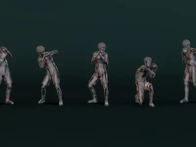 Boxer Man Set01 3D model