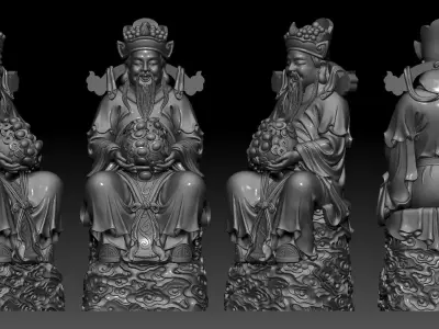 god of wealth  3D print model