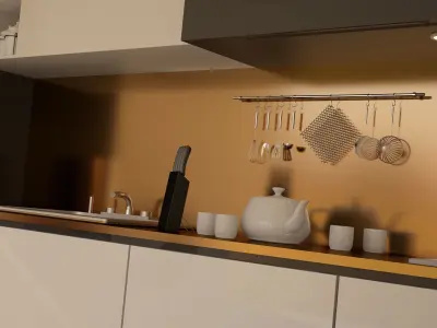 Luxury Modern Kitchen 3D model