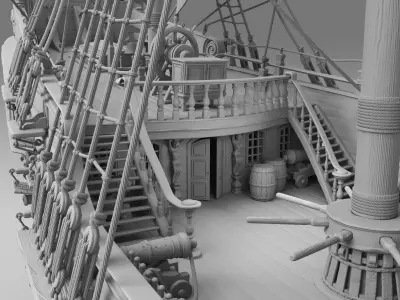 BLACK PEARL PIRATE SHIP 3D print model