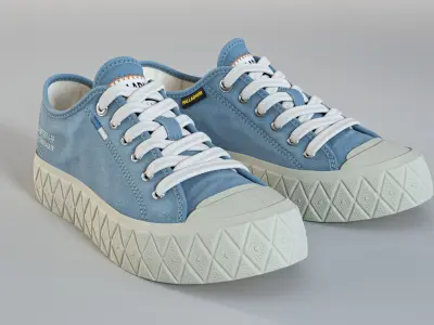 Palladium Palla Ace Blue Low-poly 3D model