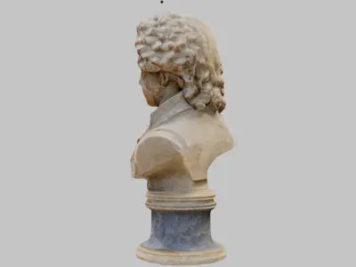 Ludwig van Beethoven Bust 3D Model Low-poly 3D model