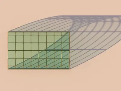 Structure with connections arched architectural space frame 3D model