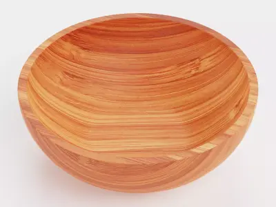 -Bamboo Bowl V2- Low-poly 3D model