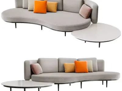 modern sofa collection  Low-poly 3D model