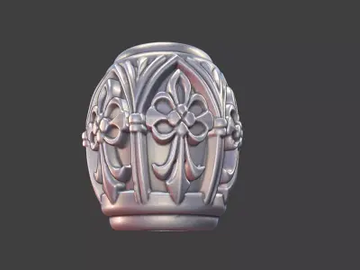 ORNATE BEAD THREE SIZES HALVED EASY CASTING BEADS 3D print model