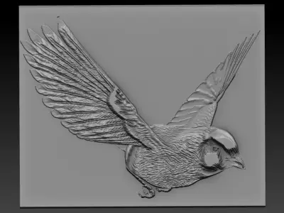 Birdd plate with two holes 3D print model