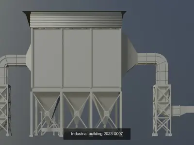 Industrial building for machines 3D Model Collection