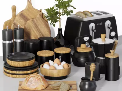 kitchen  shelf decorative 003 3D model