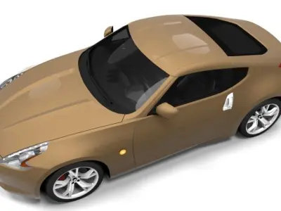 NISSAN 370Z COUPE LOWPOLY Low-poly 3D model