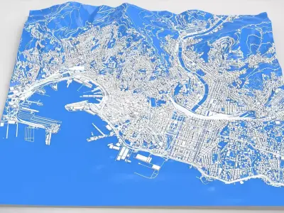 Cityscape Genoa Italy 3D model