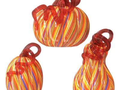 Glass pumpkins 3D model