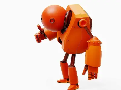 TOON BOT FOGH Rigged for Unreal Engine - Unity - MIXAMO  3D model