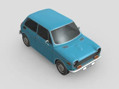 Honda N600 1970 Low-poly 3D model