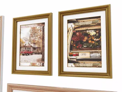 wall mounted frame Low-poly 3D model