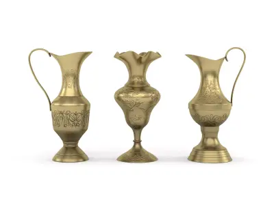 Antique Golden Vase 3D model
