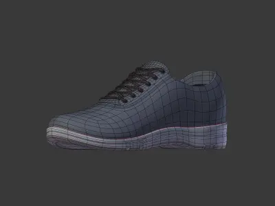 Shoes - Sneakers Optimized for Rigging and Animation Low-poly 3D model