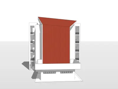 worker-hostel apartment 3D model