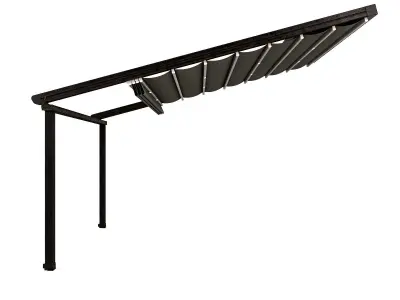 Motorized Pergola 5 rusty iron 3D model