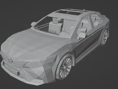 Low Poly Toyota Camry Low-poly 3D model
