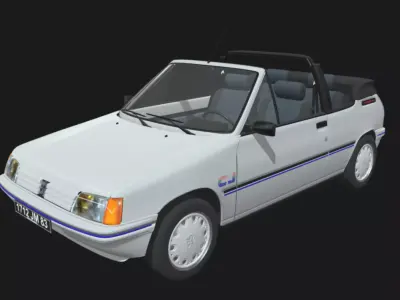 Peugeot 205 cabriolet convertible CJ 3D model