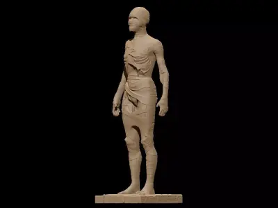 Halloween Horror Mummy Undead Zombie Statue 3D print model