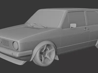 Volkswagen Golf mk1 3D print model