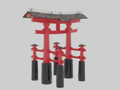 Torii Gate Free 3D model