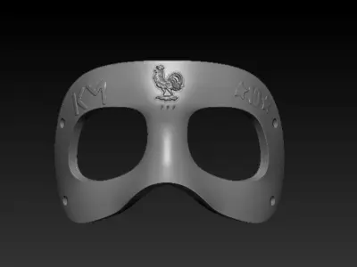 MBAPPE MASK FAN ART - STL - 3MF MULTICOLOR 3D print model