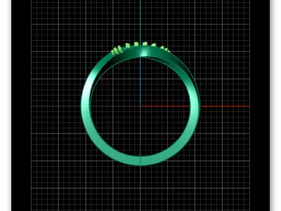 twisted luxury jewelry ring 3D print model