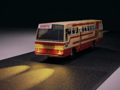 KSRTC Kerala Bus Model  3D model
