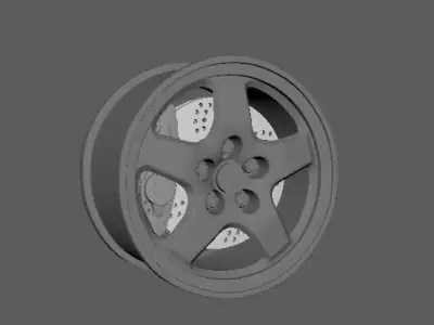 Skyline r32 rims with brakes 3D model