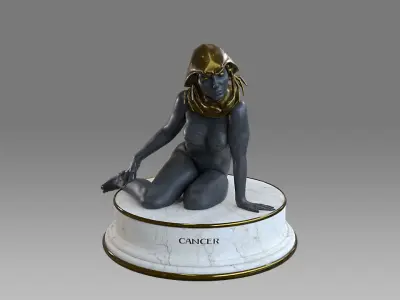 Zodiac Sign Female Cancer Low-poly 3D model