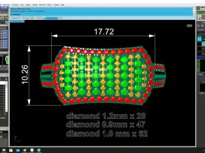 Luxury Pave Diamond Signet Ring 3D Model for Men Jewelry 4400 3D print model