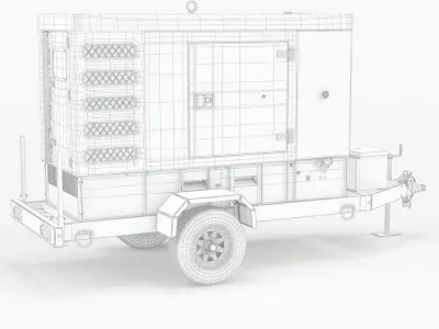 Kohler Industrial Diesel Generators Single White color 3D model