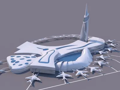 0048 - Airport Building 3D model