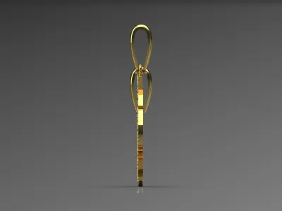 female male symbol gold pendant jp0022 3D print model