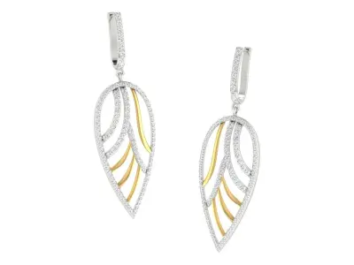 Women Drop Earrings 3dm STL OBJ FBX Renders Details 3D print model shop