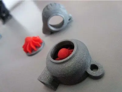 3D Printable Turbine Keychain - 3D print model