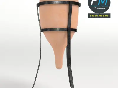 Roman amphora on stand 1 3D model