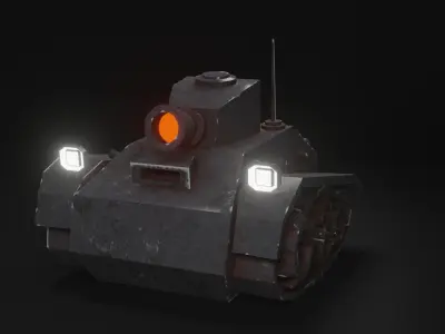 Stylized Low Poly Tank Low-poly 3D model