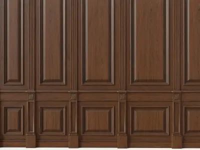Wooden panel 02 01 3D model