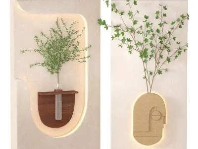 Minimalist Wall Decor Tree LED 3D model